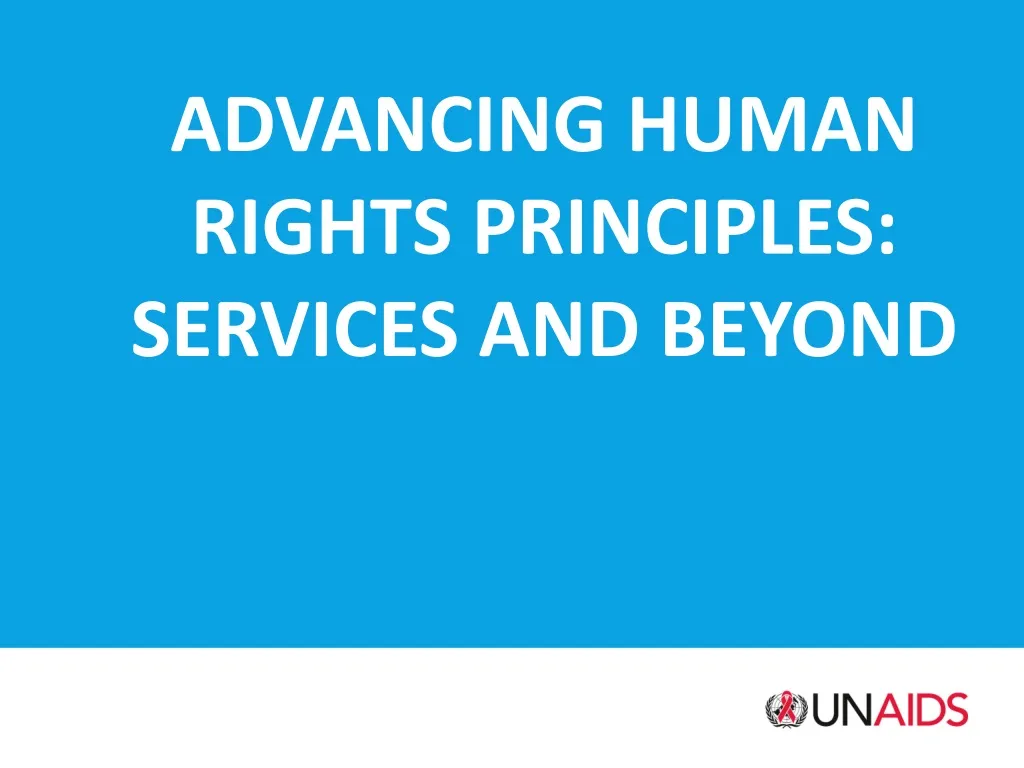 advancing human rights principles services