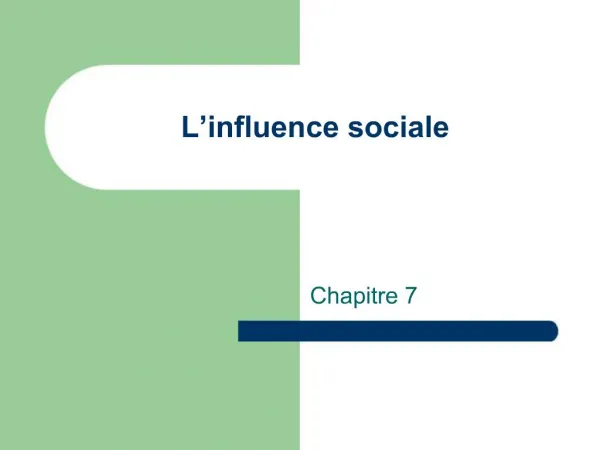 L influence sociale