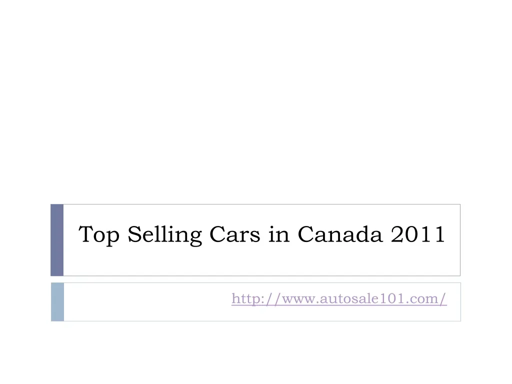 top selling cars in canada 2011