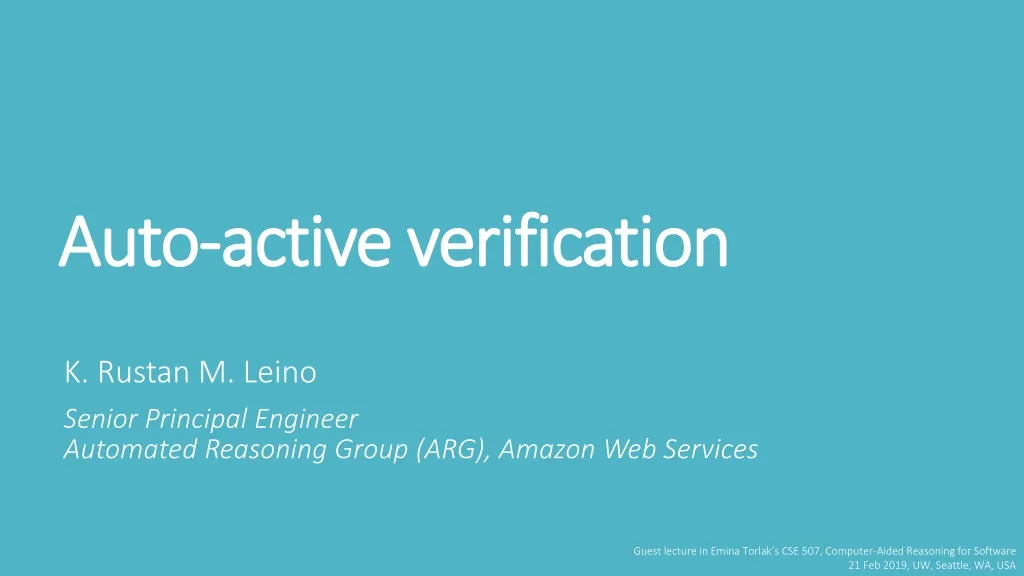 auto active verification