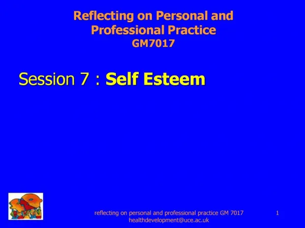Reflecting on Personal and Professional Practice GM7017