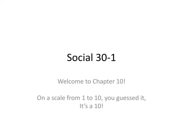 Social 30-1
