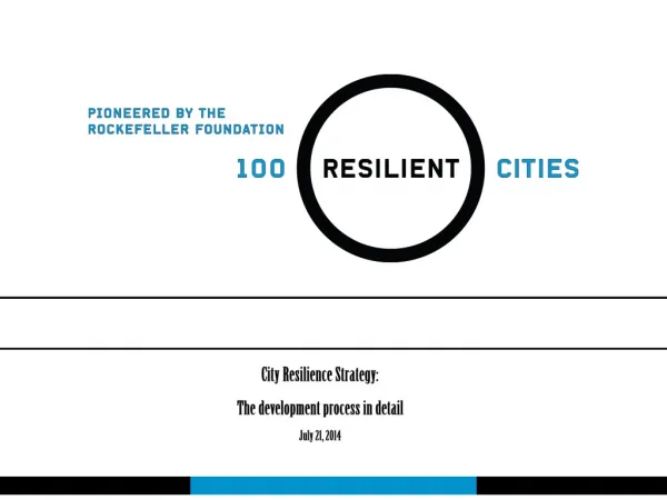 City Resilience Strategy: The development process in detail July 21, 2014