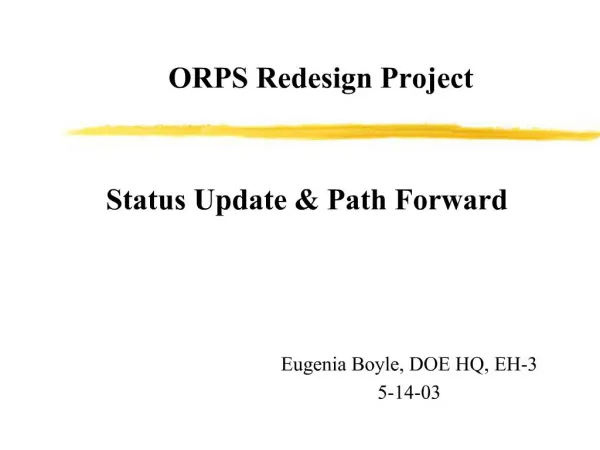 ORPS Redesign Project