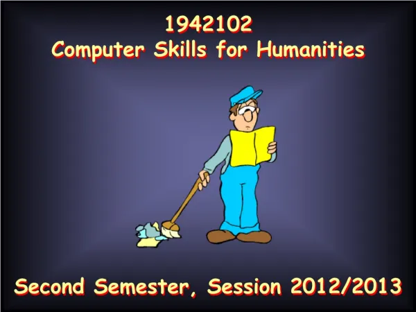 1942102 Computer Skills for Humanities