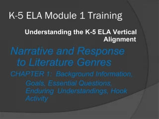 K-5 ELA Module 1 Training - slide 1