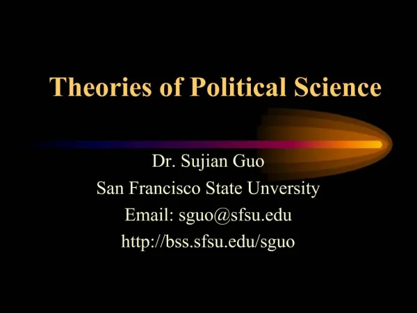 Theories of Political Science