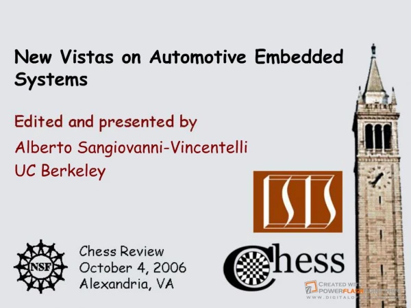 New Vistas on Automotive Embedded Systems