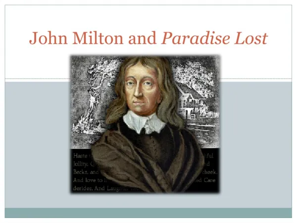 John Milton and Paradise Lost