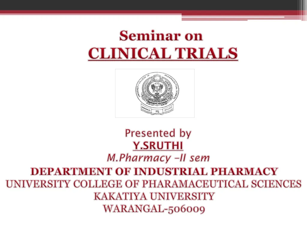 s eminar on clinical trials