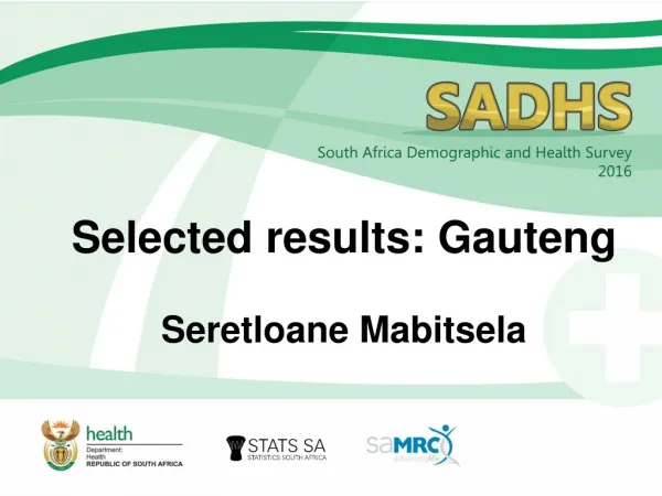Selected results: Gauteng Seretloane Mabitsela