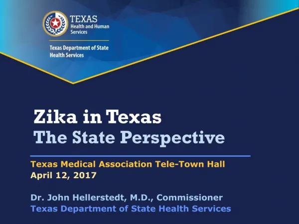 Zika in Texas The State Perspective
