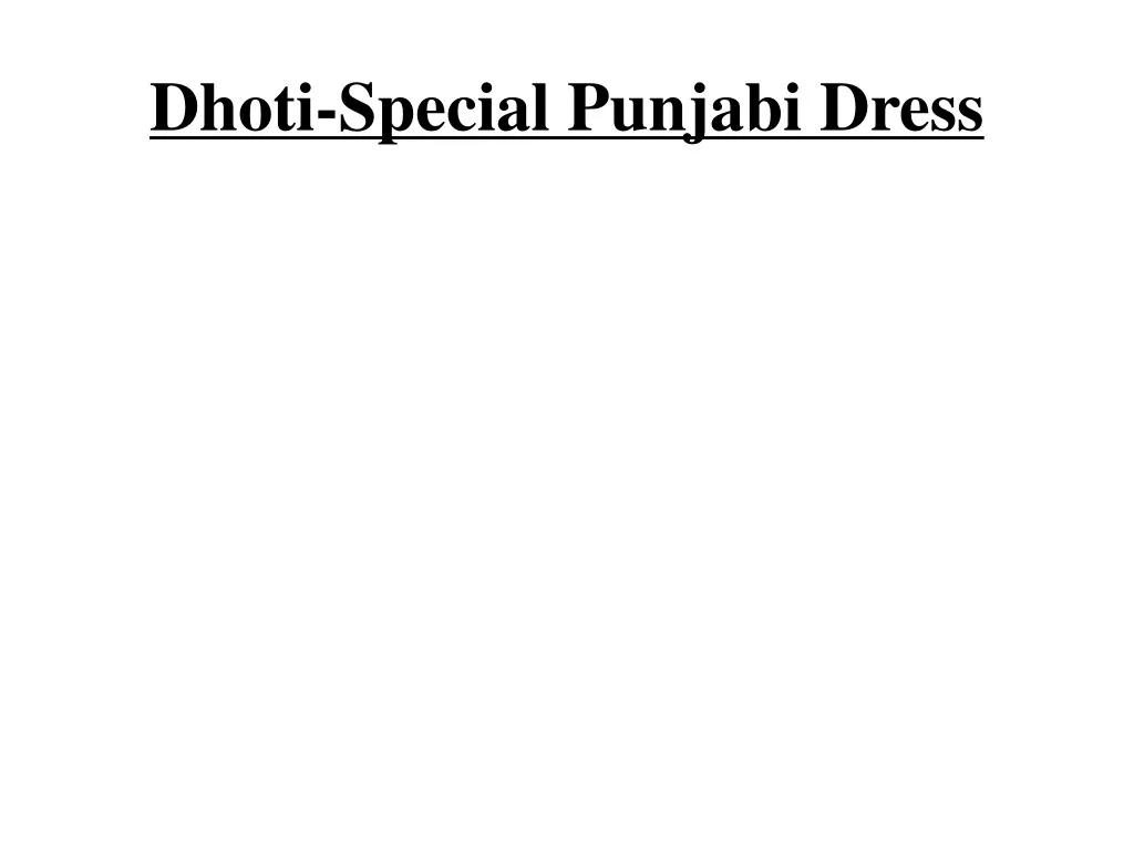 dhoti special punjabi dress