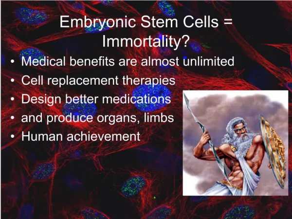 Embryonic Stem Cells Immortality
