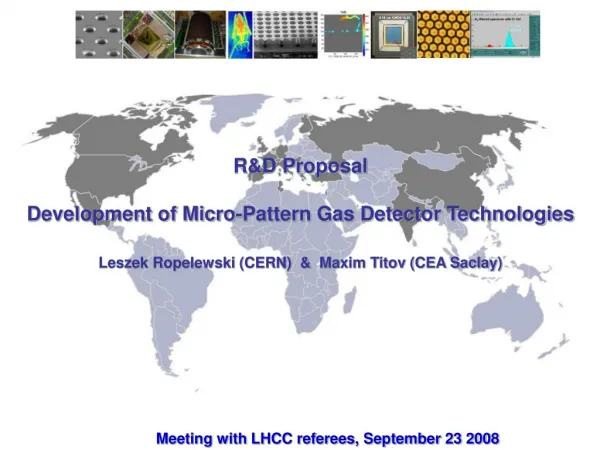 R&amp;D Proposal Development of Micro-Pattern Gas Detector Technologies