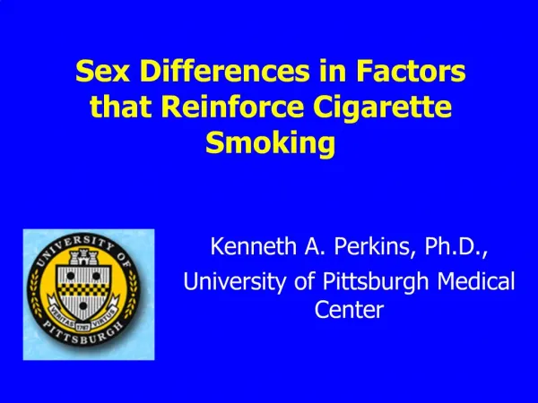 Sex Differences in Factors that Reinforce Cigarette Smoking