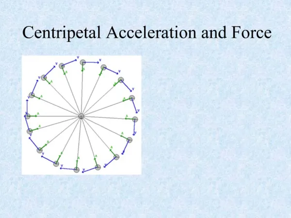 Centripetal Acceleration and Force