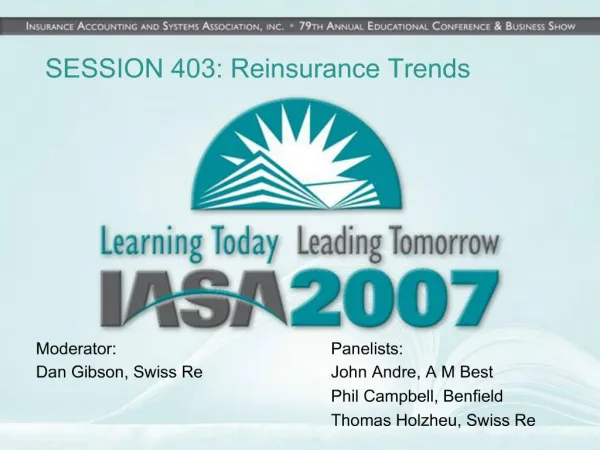 SESSION 403: Reinsurance Trends