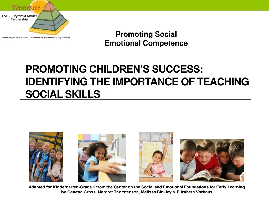 promoting children s success identifying the importance of teaching social skills