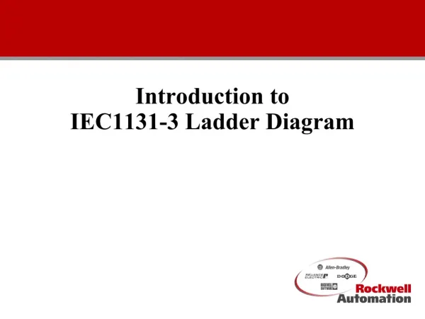 Introduction to IEC1131-3 Ladder Diagram