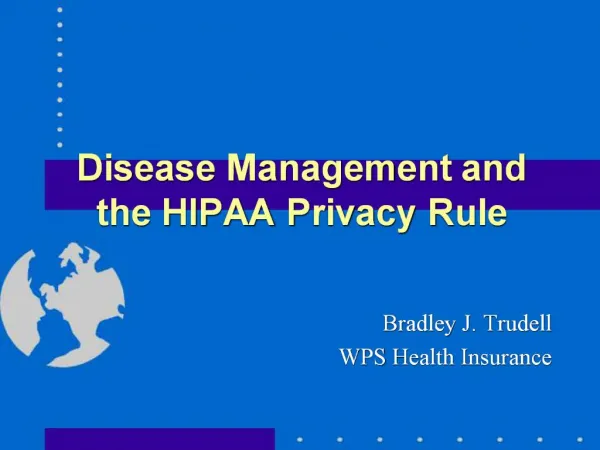 Disease Management and the HIPAA Privacy Rule