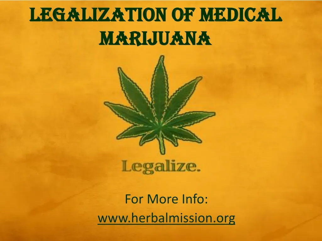 legalization of medical marijuana