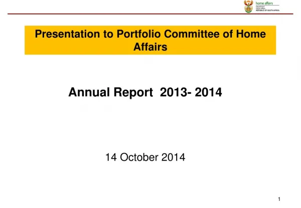Annual Report 2013- 2014 14 October 2014