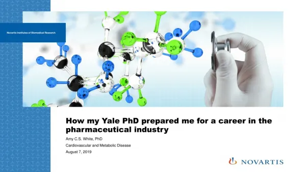 How my Yale PhD prepared me for a career in the pharmaceutical industry