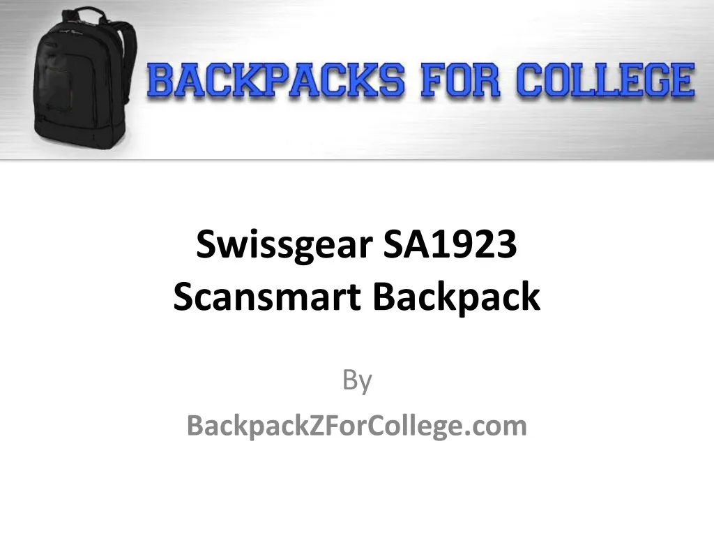swissgear sa1923 scansmart backpack