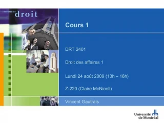 Cours 1 - slide 1