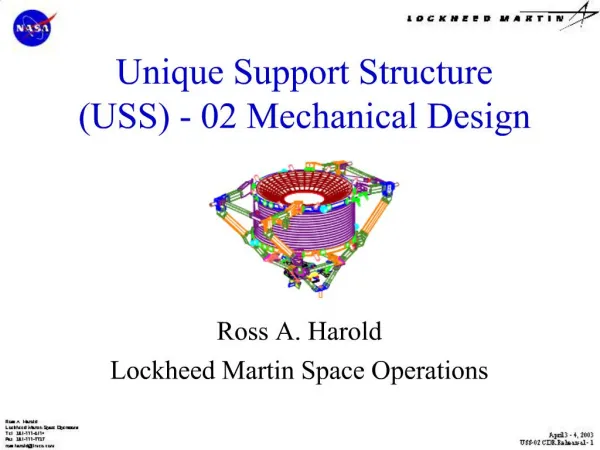 Unique Support Structure USS - 02 Mechanical Design