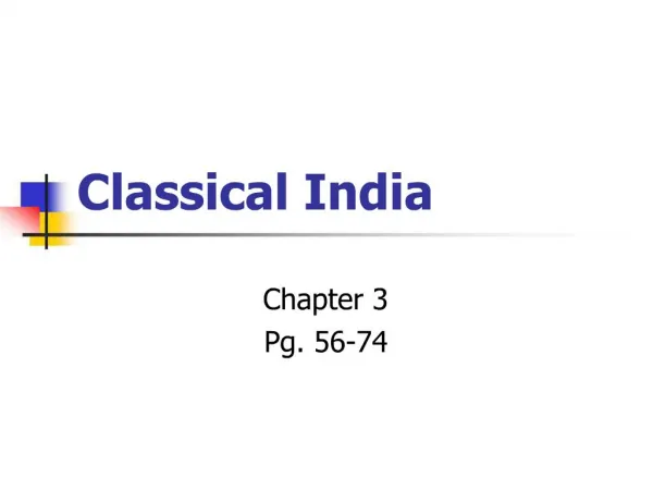 Classical India