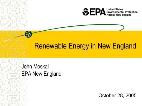 Renewable Energy in New England