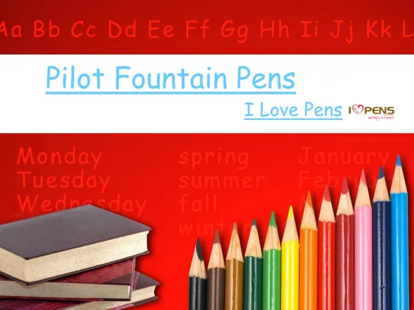 Pilot Fountain Pen From I Love Pens