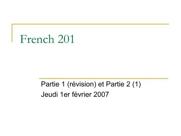 French 201