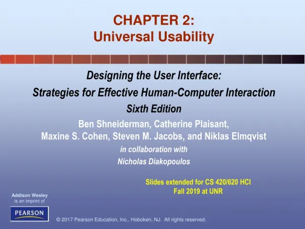 CHAPTER 2: Universal Usability