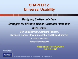 CHAPTER 2: Universal Usability