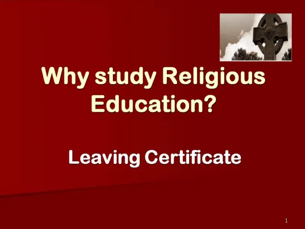 Why study Religious Education
