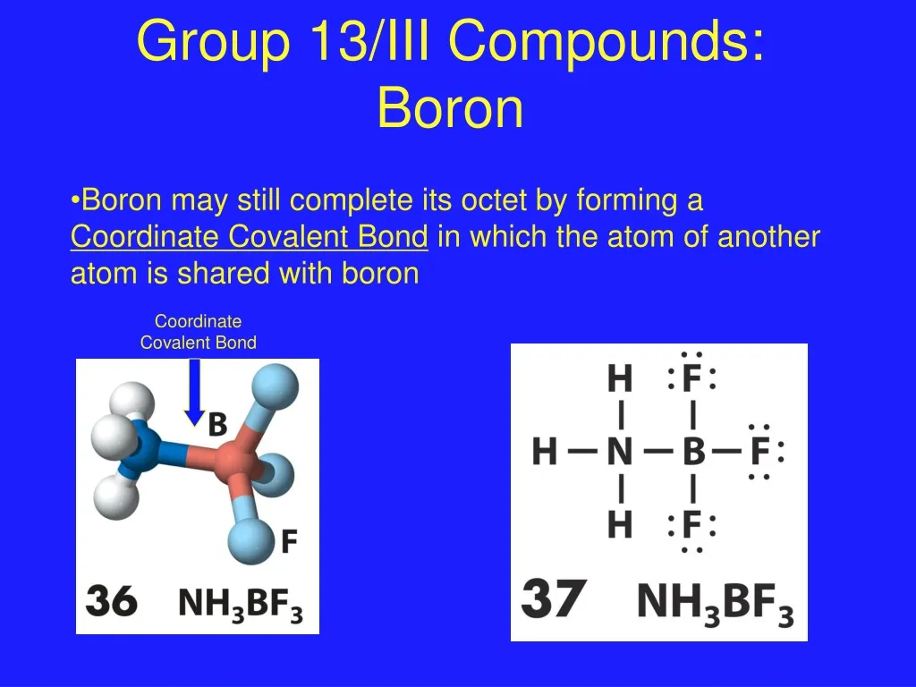 group 13 iii compounds boron