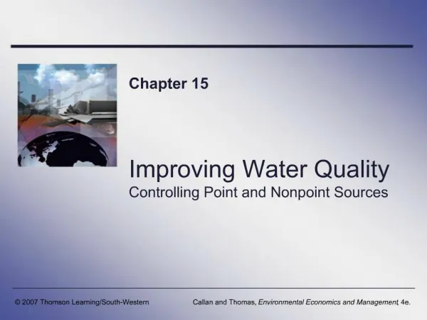 Improving Water Quality Controlling Point and Nonpoint Sources
