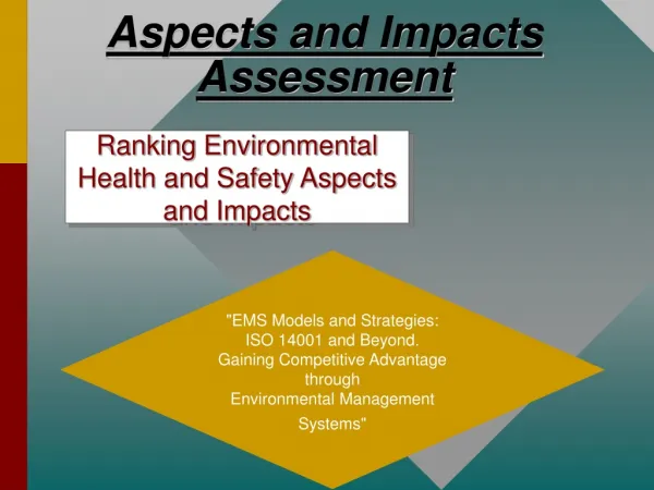 Aspects and Impacts Assessment