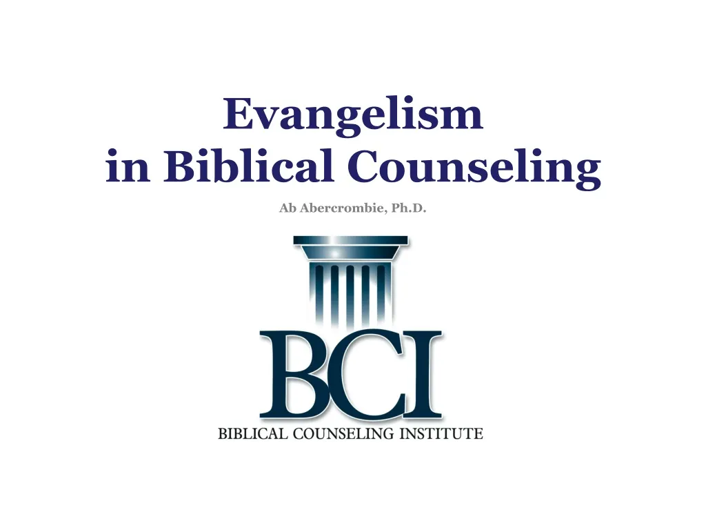 evangelism in biblical counseling