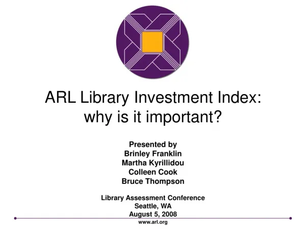 ARL Library Investment Index: why is it important?