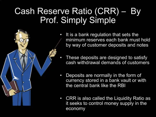 Cash Reserve Ratio CRR By Prof. Simply Simple