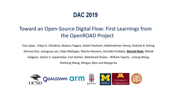 Toward an Open-Source Digital Flow: First Learnings from the OpenROAD Project