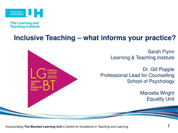 Inclusive Teaching – what informs your practice?