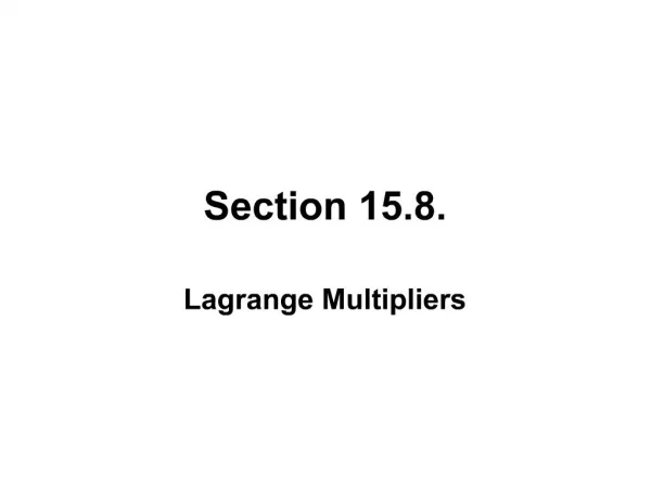 Section 15.8.