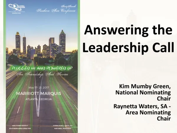 Answering the Leadership Call