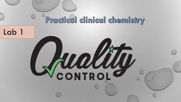 Practical clinical chemistry