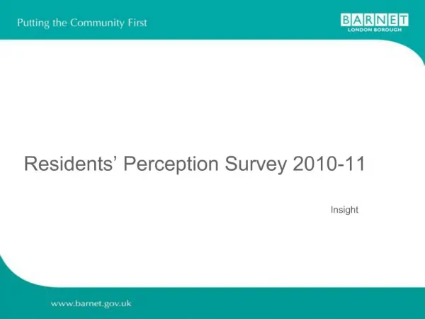 Residents Perception Survey 2010-11